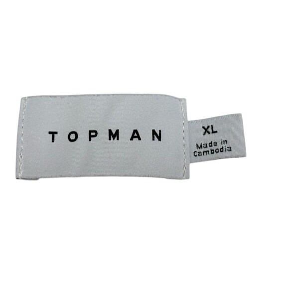 Topman Men's Cream Hoodie Sweatshirt Size XL Drawstring Front Pocket Cotton Poly - Picture 11 of 12